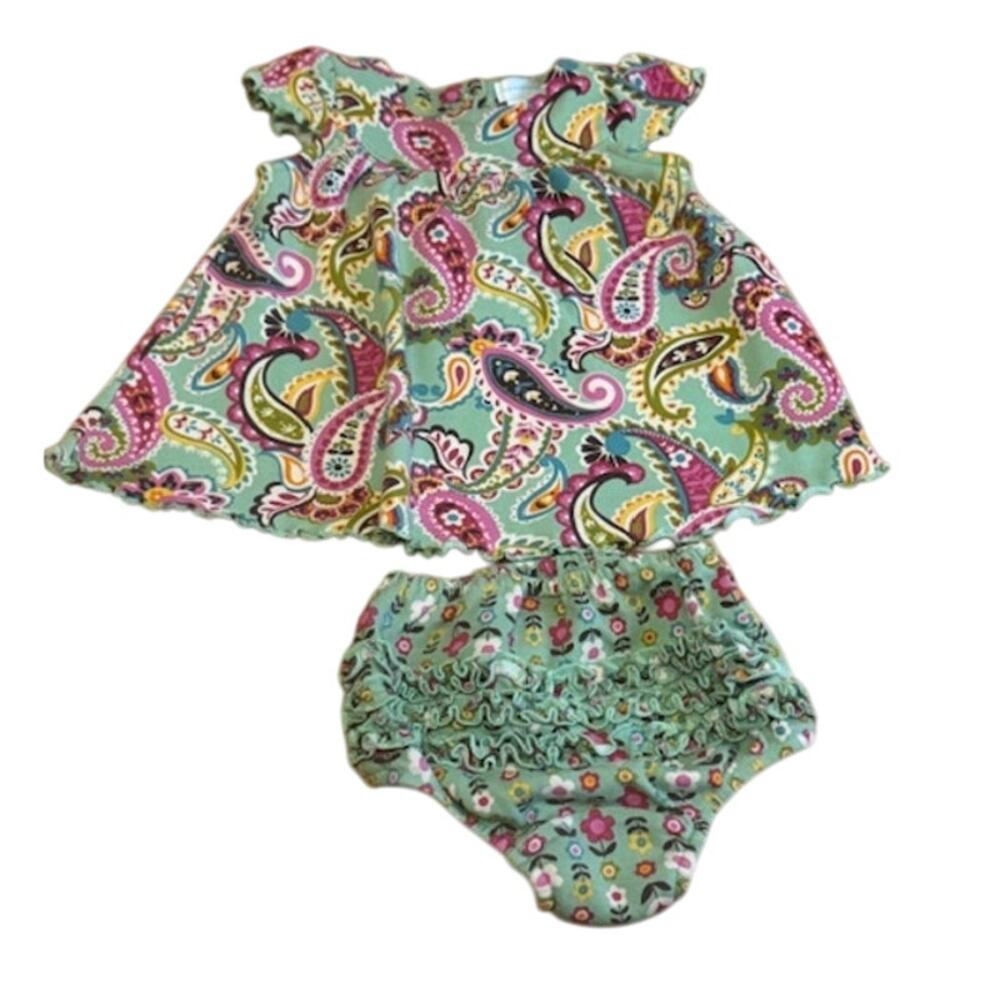 Vera Bradley Seafoam Green Dress And Bloomers 3-6M